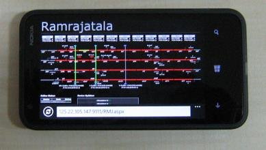 The Ramrajatala section graphic displayed on a smartphone browser